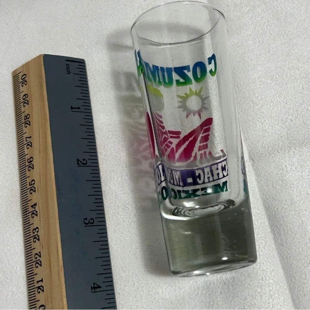 Shot Glass Lot of 4 Cozumel & Maui 4”H